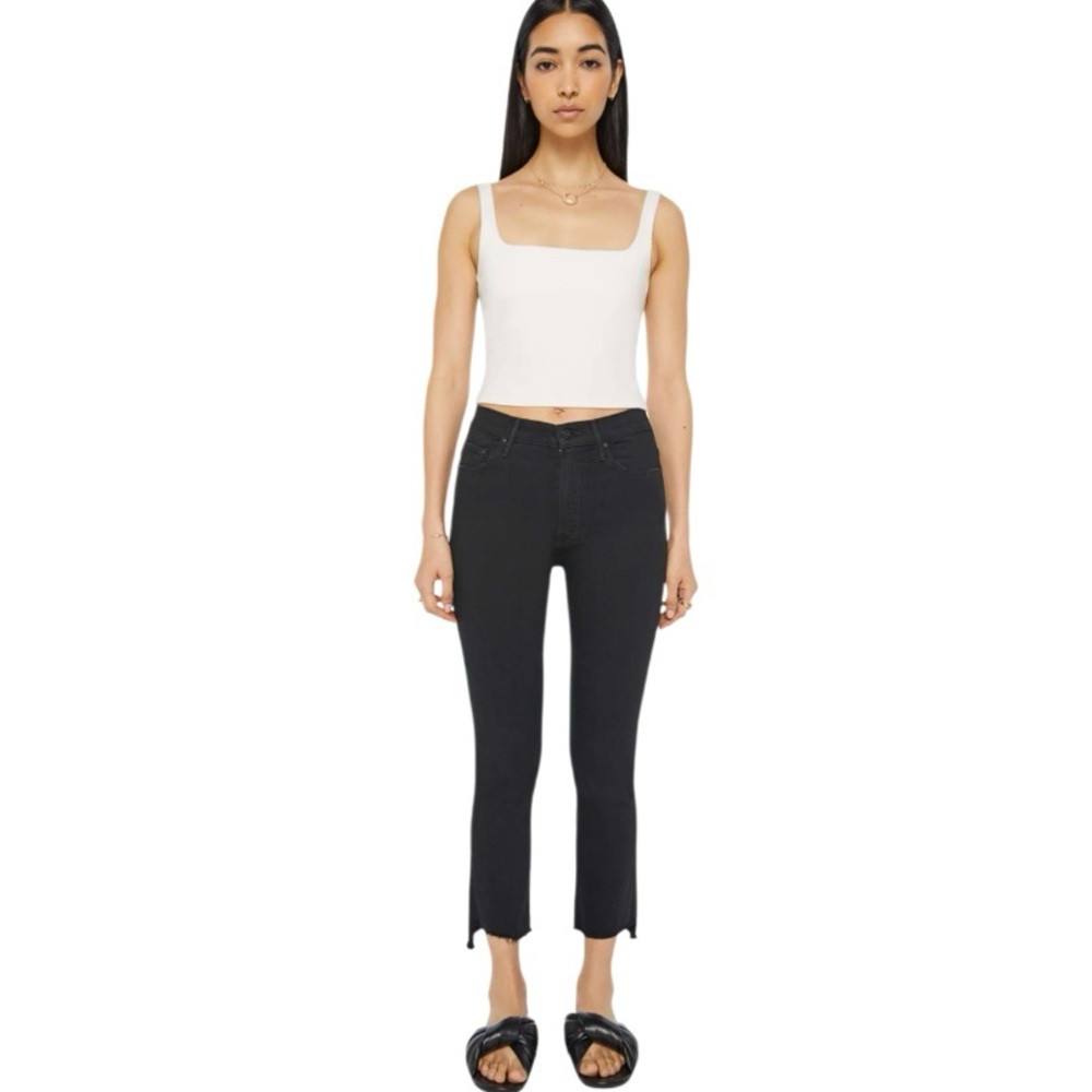 Mother Insider Crop Step Fray
Jeans Mid-Rise Black Not Guilty Women's‎ Size 29